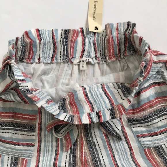 NWT Miami Everly Tie Waist Striped Shorts Small - Picture 5 of 9